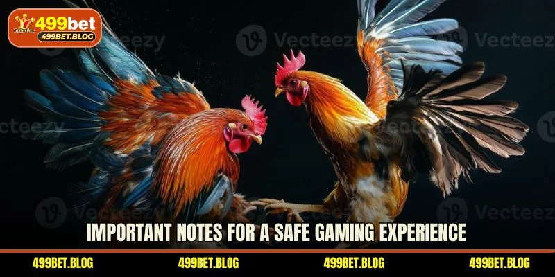 Important notes for a safe gaming experience